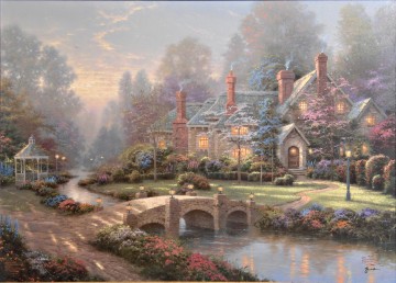 spring landscape Painting - Beyond Spring Gate Thomas Kinkade